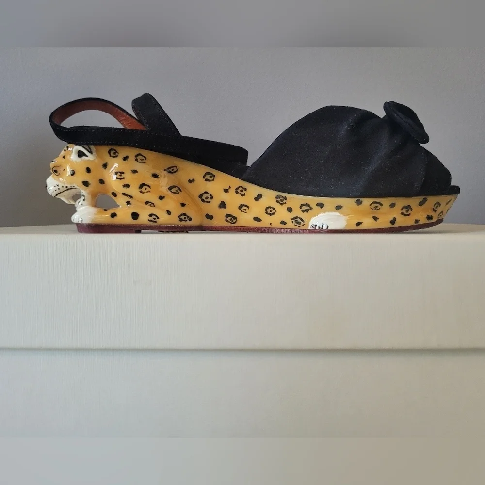 Charlotte Olympia Panthera Wedges, VGUC, Size 5.5